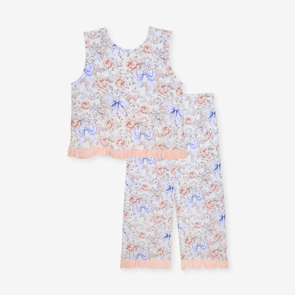 Agatha Ruffled Bow Back Tank Pant Set