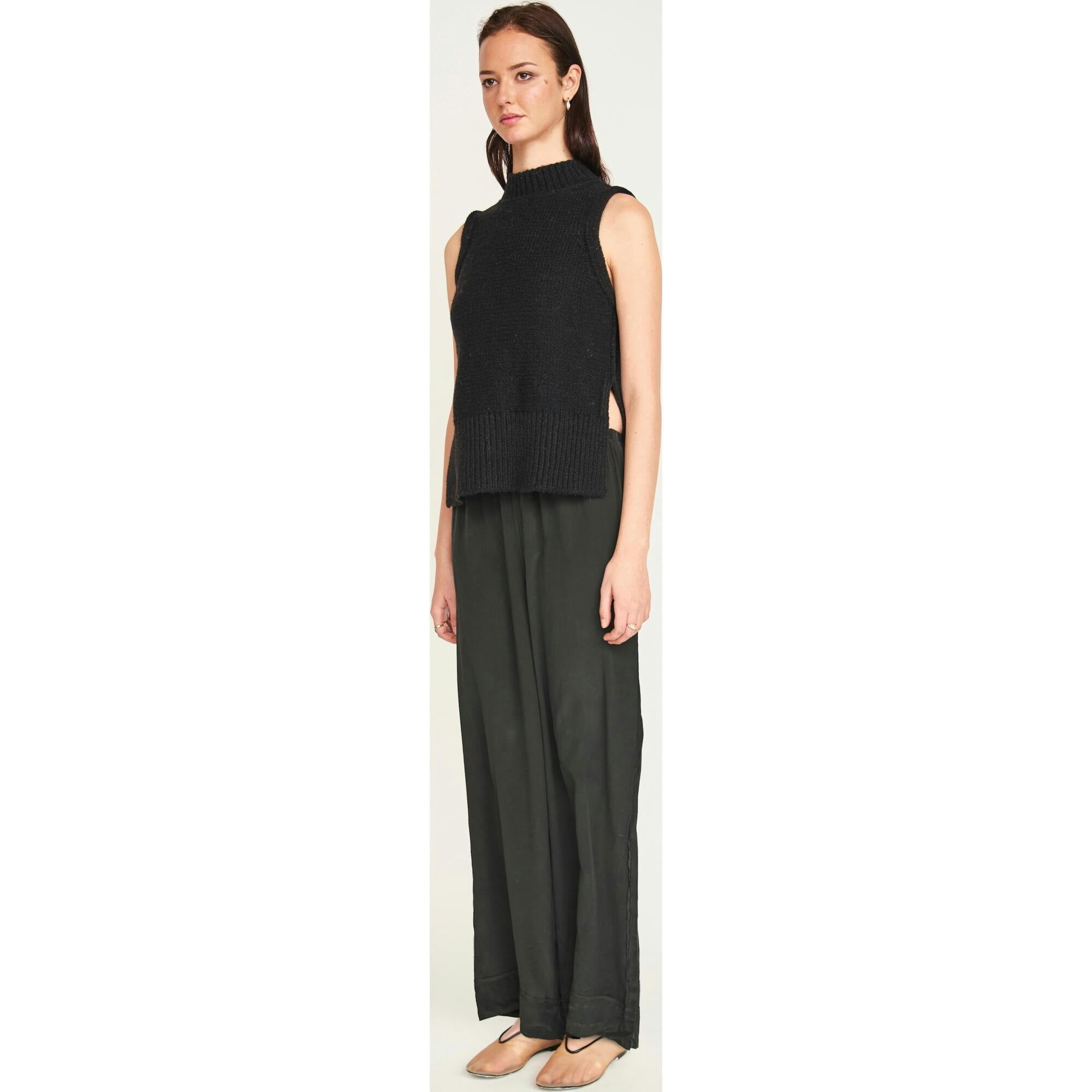 Baden Silk Pant, Black