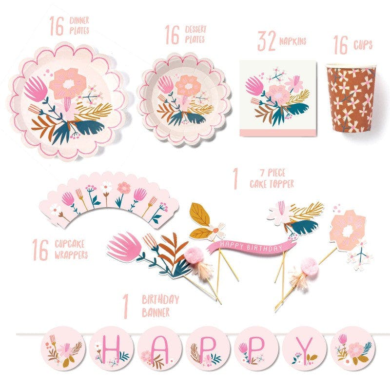 Garden Party Birthday Party Supplies in a Box