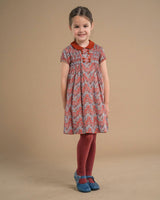 Leopolda Dress Rust Blue Liberty