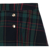 Organic Pull-on Double Button Party Skirt, Blue