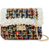 Classic Tweed Pearl Handbag