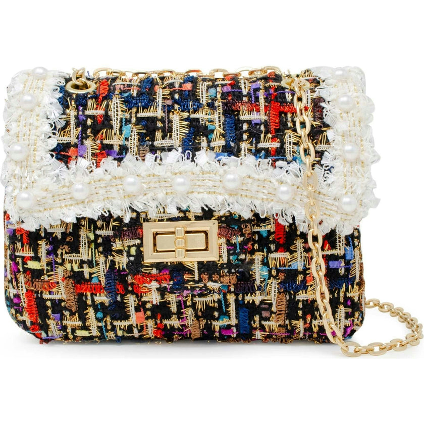 Classic Tweed Pearl Handbag