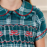 Ariella Girl Dress - Green Tartan