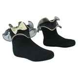 Gold Trim Bow Tulle Socks