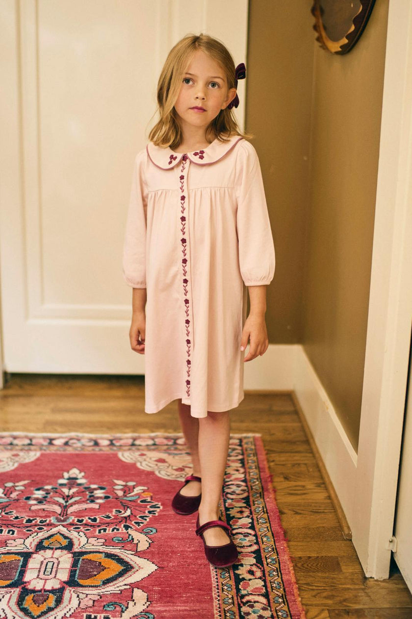 Collier Dress in Blushing Pink