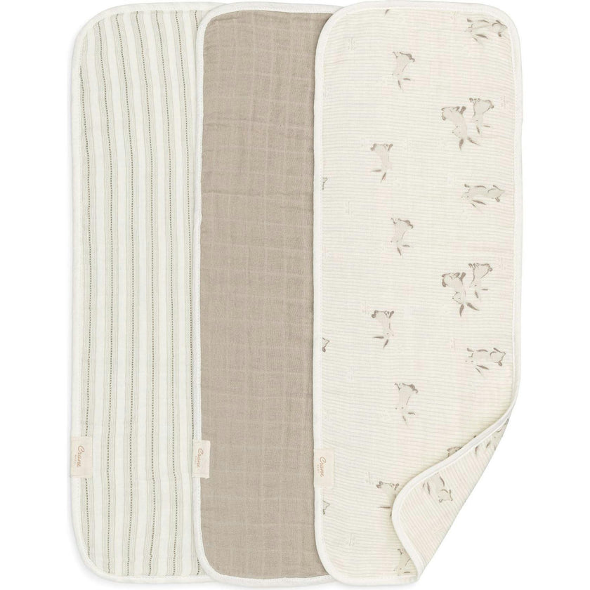 Organic Cotton 3-Piece Burp Cloth Set