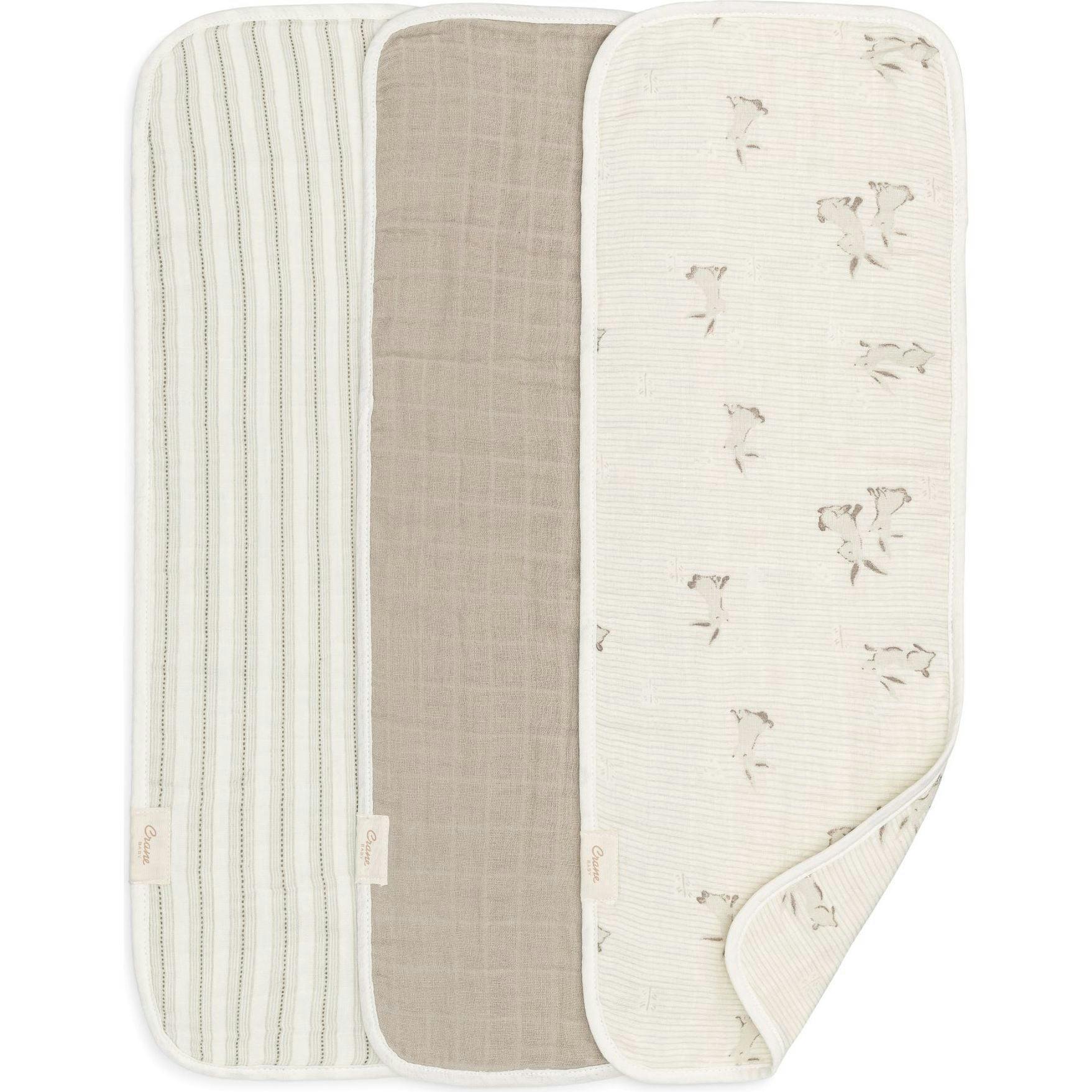 Organic Cotton 3-Piece Burp Cloth Set