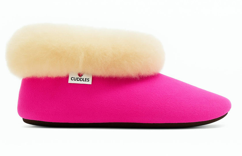 Kids Genuine Alpaca Fur Slippers | Handmade in Peru | Naturally Hypoallergenic | Midnight Navy