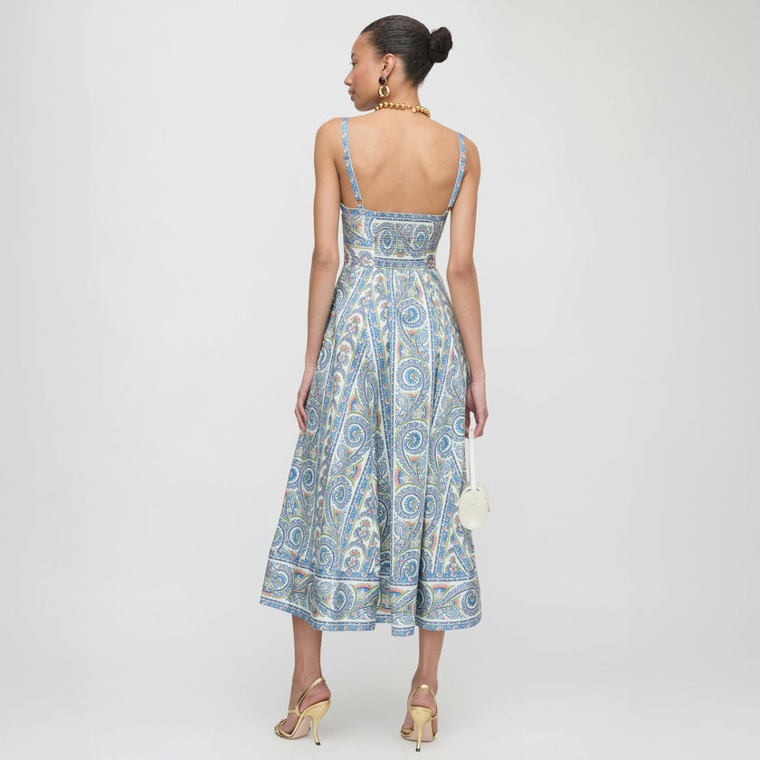 The Margot Dress - Blue Corsica Paisley