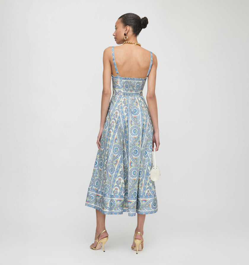 The Margot Dress - Blue Corsica Paisley