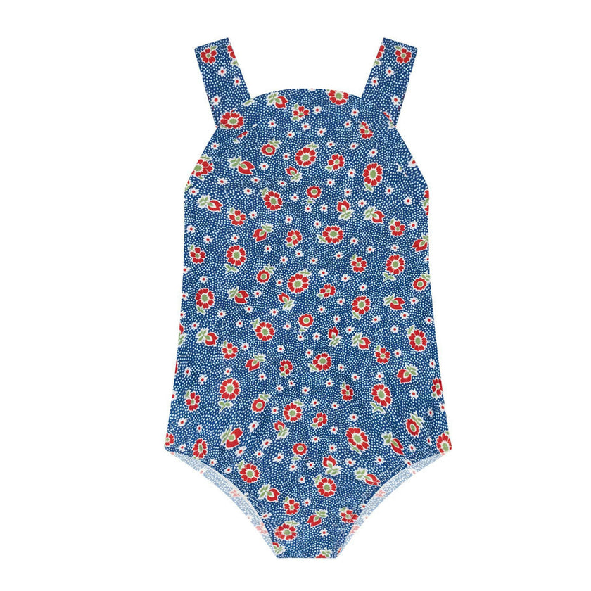 girls chatham floral bib one piece