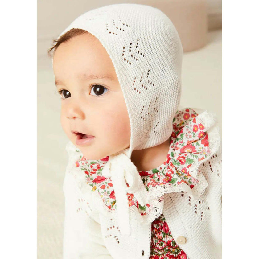 Openwork Cotton Cardigan in Cream (6mths-10yrs)