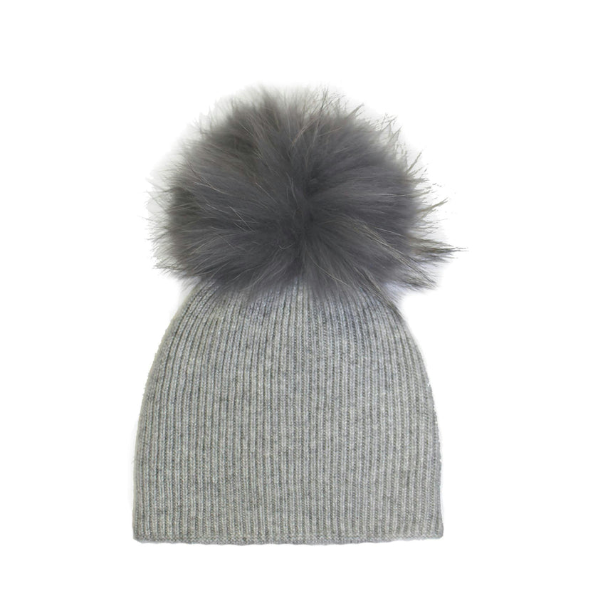 Knitted Wool Hat (Snap On Pom Sold Separately)