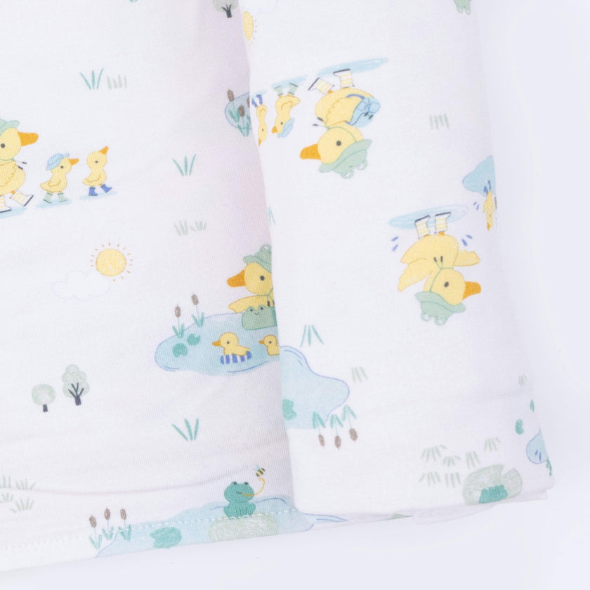 Frog and Duck Pond - Swaddle Blanket