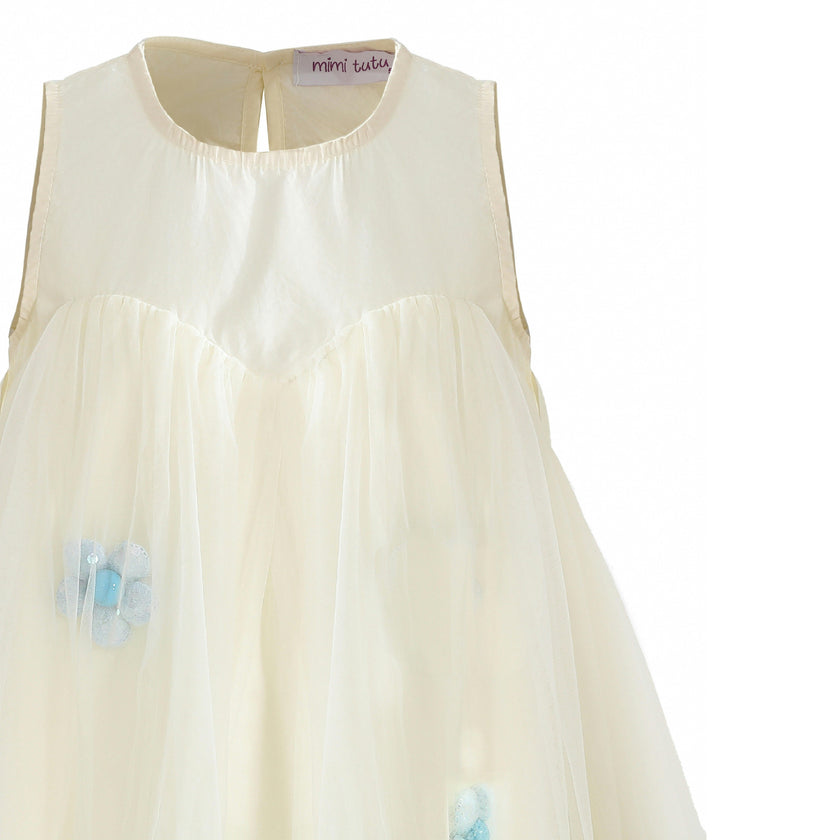 Blue Corabelle Floral Ruffle Dress