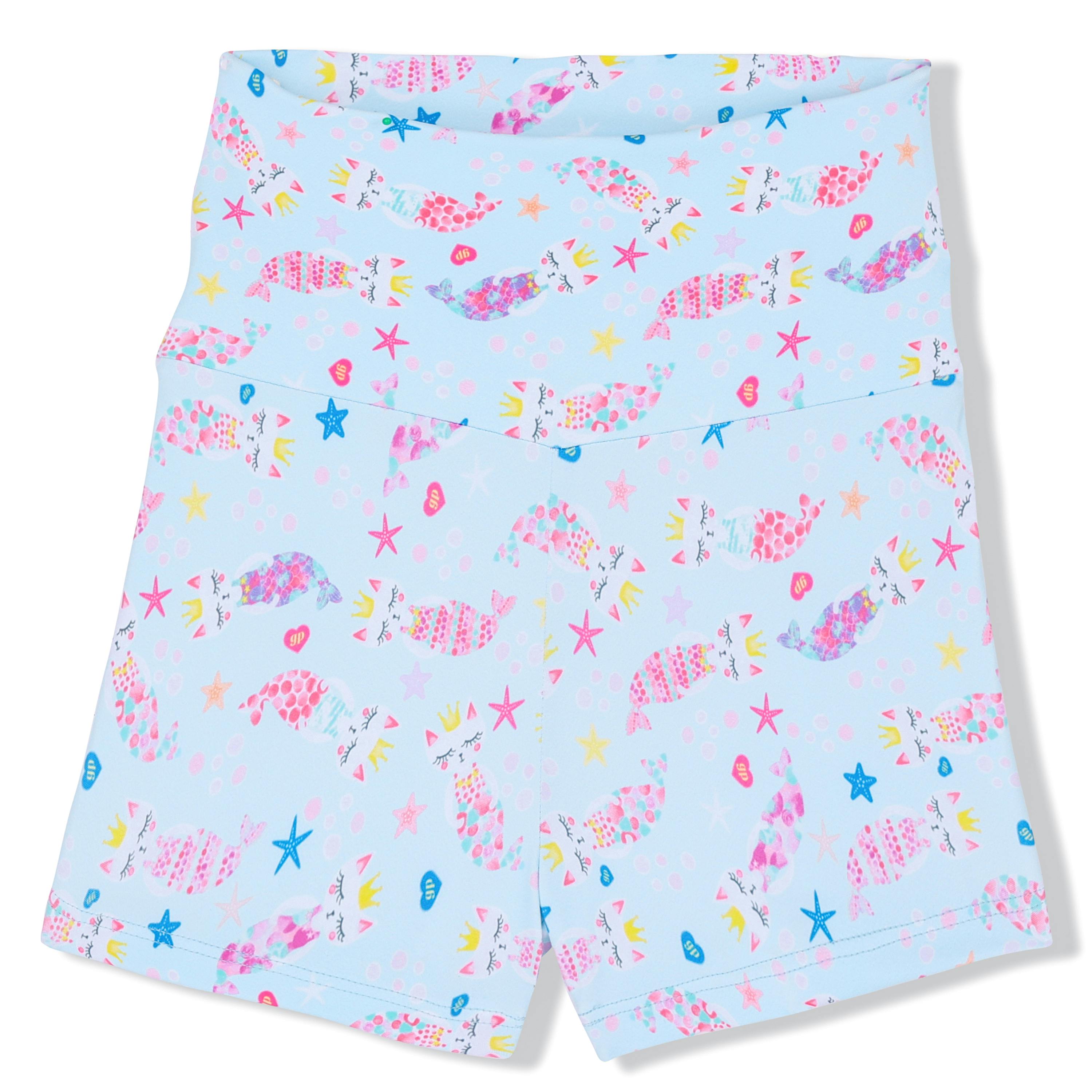 MERMAID CATS HIGH WAISTED SHORT