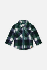 Zipped Overshirt Blue and Green Checks