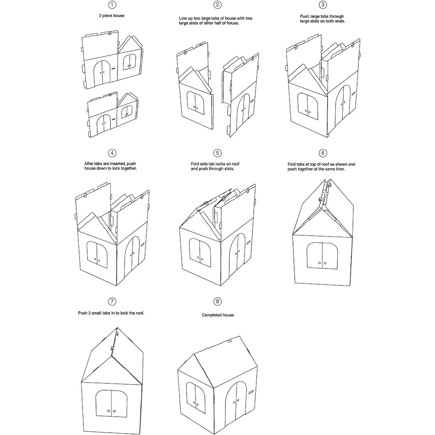 Cardboard Coloring Playhouse Gingerbread House - Kids Art & Craft