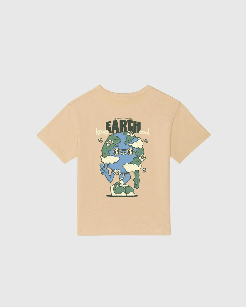 Earth Day Natural Dye Tee in Shortbread