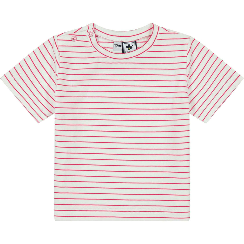 Henry Boys Button Shoulder Tee, Stripes