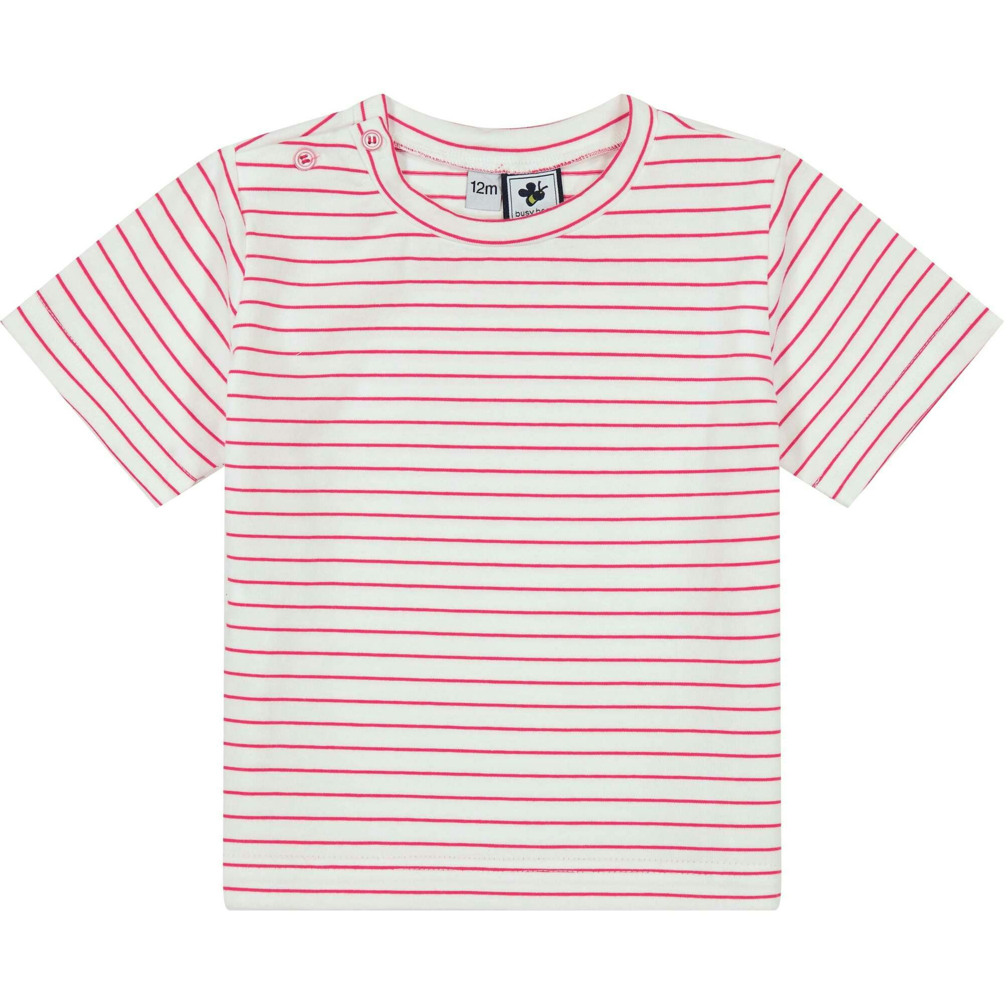 Henry Boys Button Shoulder Tee, Stripes