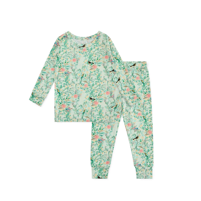 Sage Blossom Bamboo Toddler Pajama Set