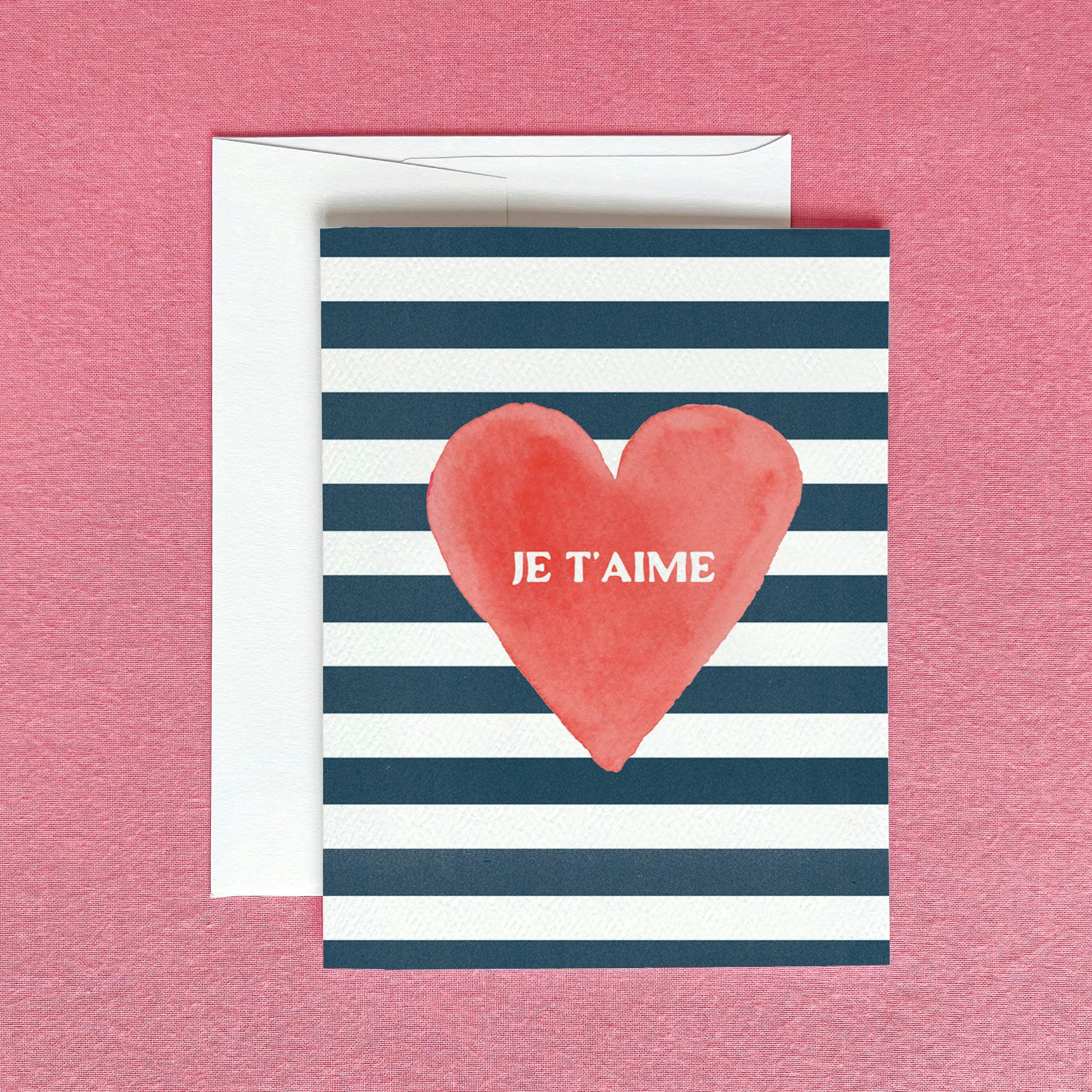 Je T'Aime Greeting Card