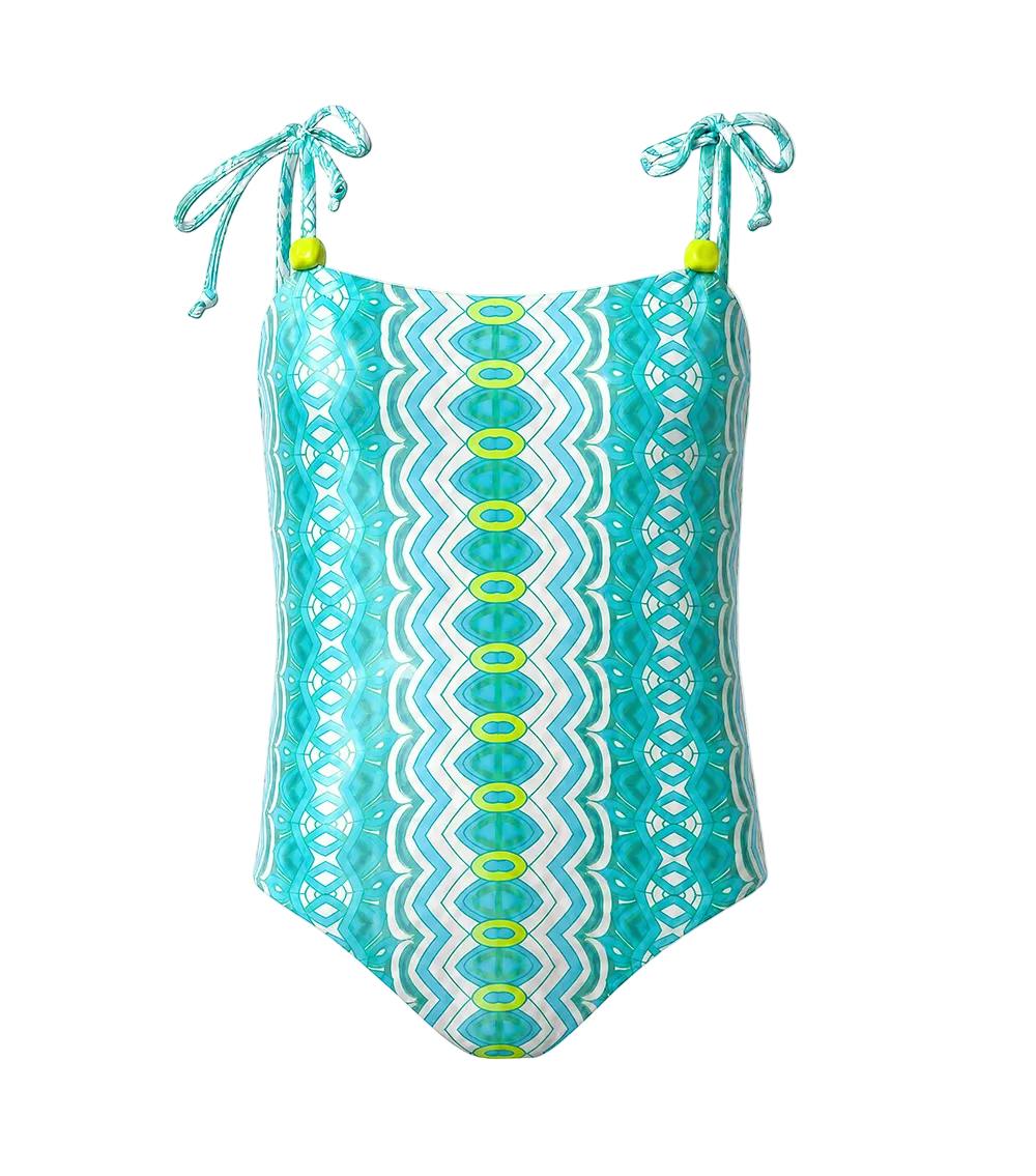 vivi one piece abstract green