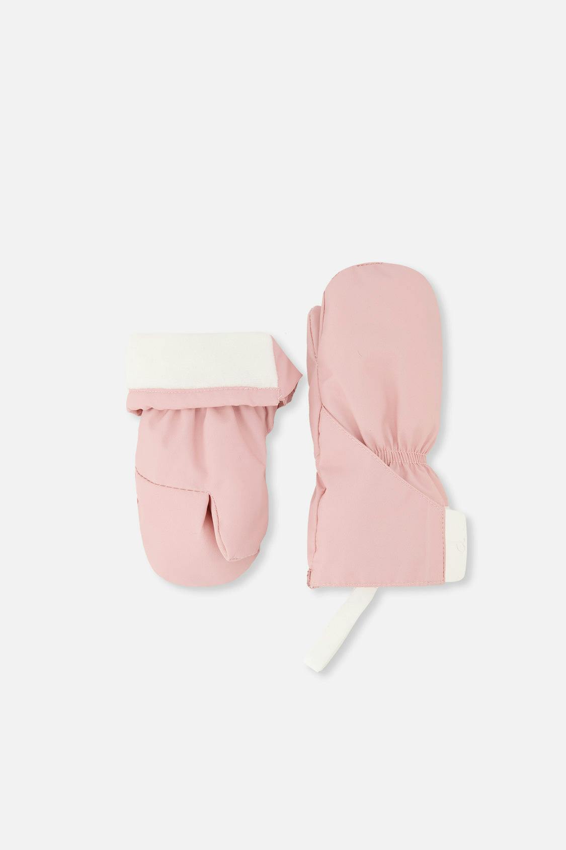 Lined Baby Mittens Pale Dusty Pink