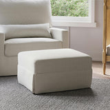 Crawford Gliding Ottoman in Fog Chatham Stripe Performance Eco-Weave