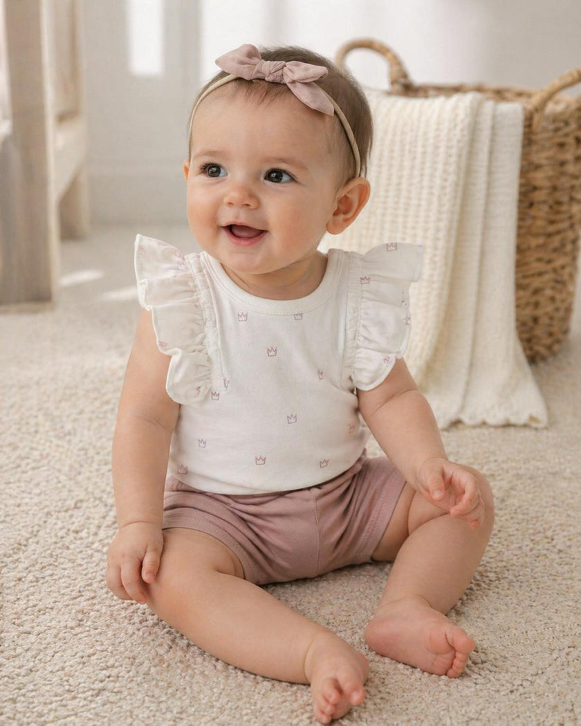 Ruffle Onesie & Short Set