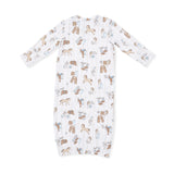 Cowboy Nursery - Lap Shoulder Gown & Beanie Hat