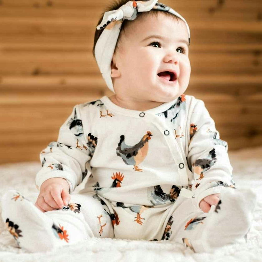 Vintage Trailers Organic Cotton Snap Footed Romper