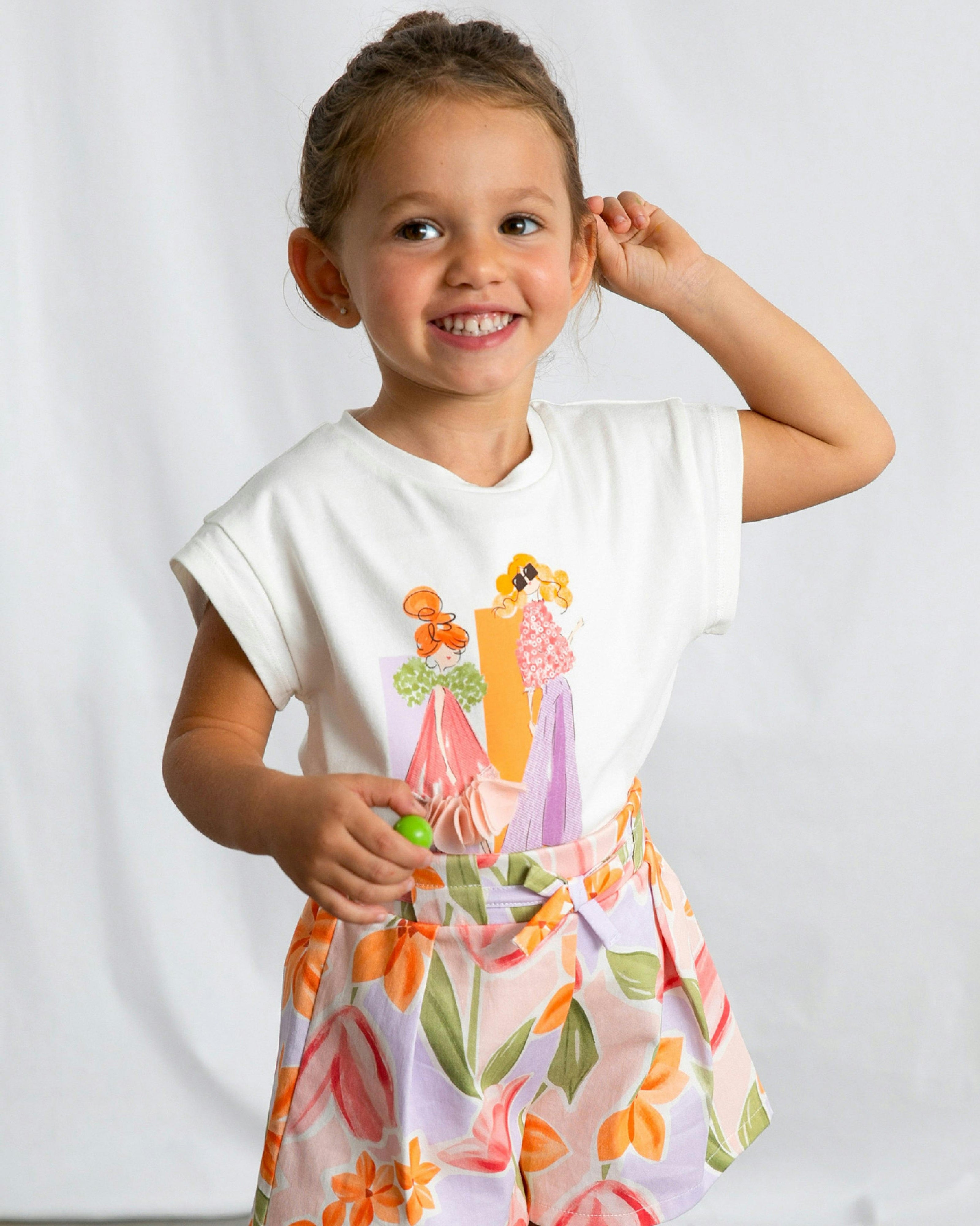 White Doll Print T-Shirt
