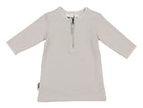 Microgrid Patterned 3/4 Sleeve Shirt