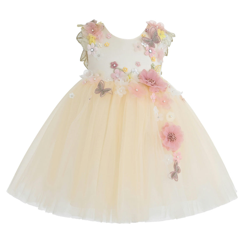 Cream Rosslyn Tulle Bow Dress