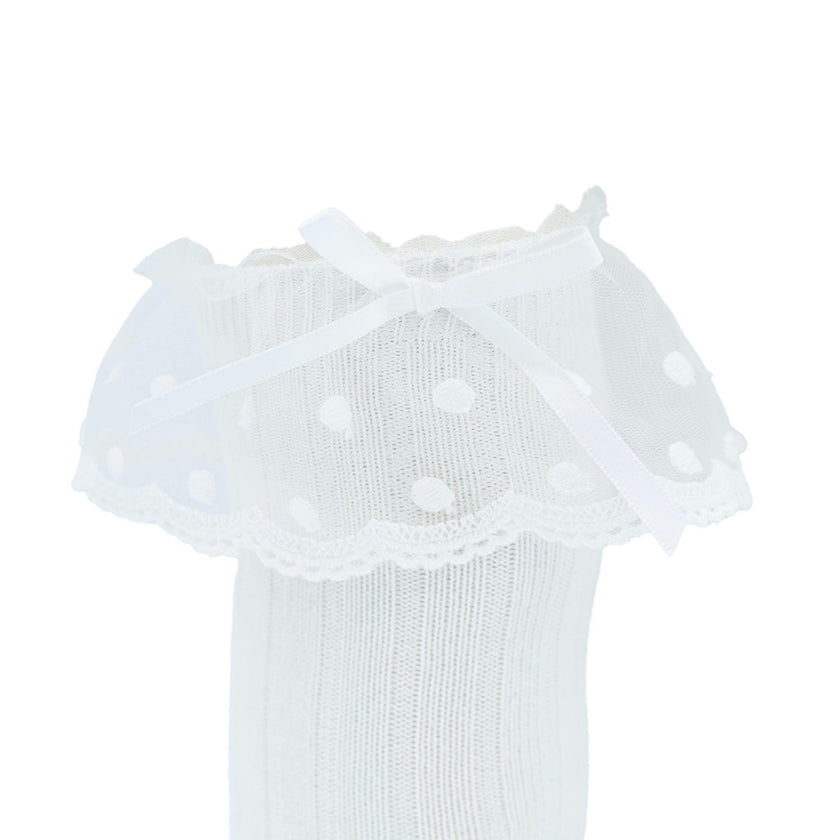 Ankle Skirt Polka Bow Socks