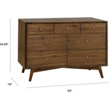 Palma 7-Drawer Assembled Double Dresser