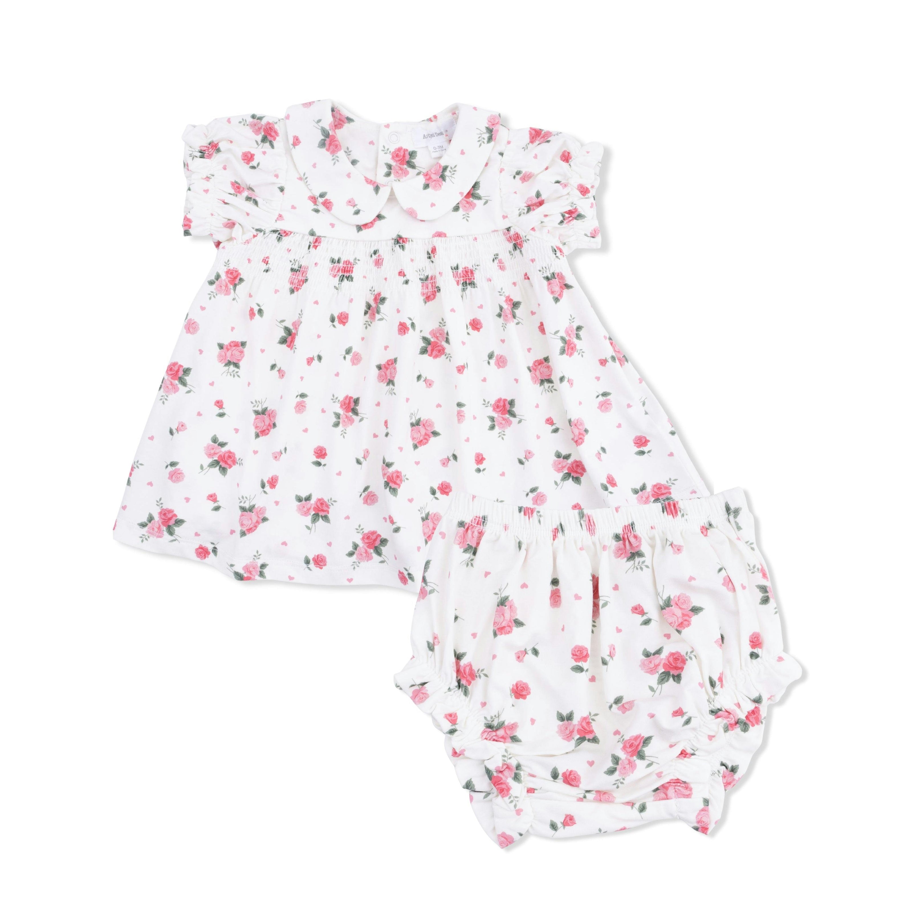 Pink Rosettes - Smocked Dress Set