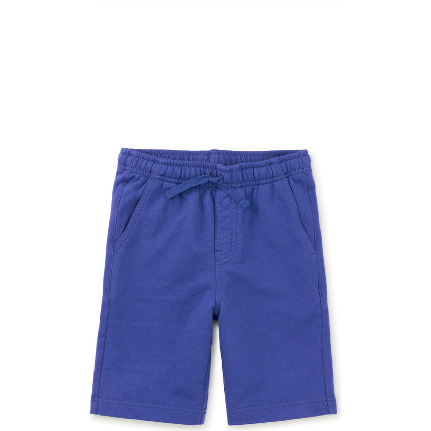 Vacation Long Mid-Thigh Drawstring Shorts, Blue