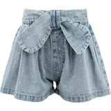 Sparkle Bow Denim Short