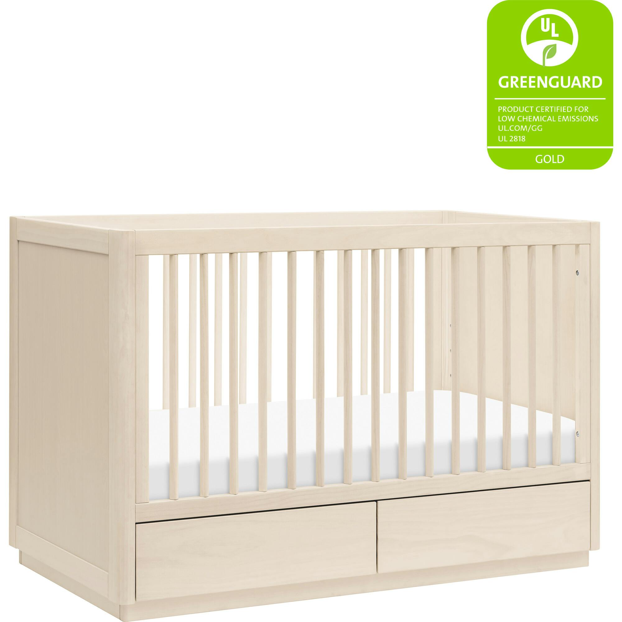 Bento 3-In-1 Convertible Storage Crib With Toddler Bed Conversion Kit