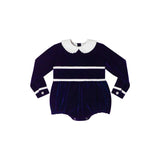 Long Sleeve Grace Bubble in Midnight Blue Velvet