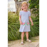 Applique Pocket T-Shirt Dress - Watermelon