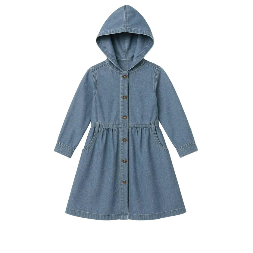 Denim Hooded Dress