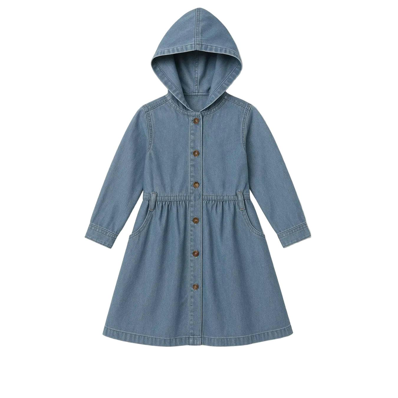 Denim Hooded Dress