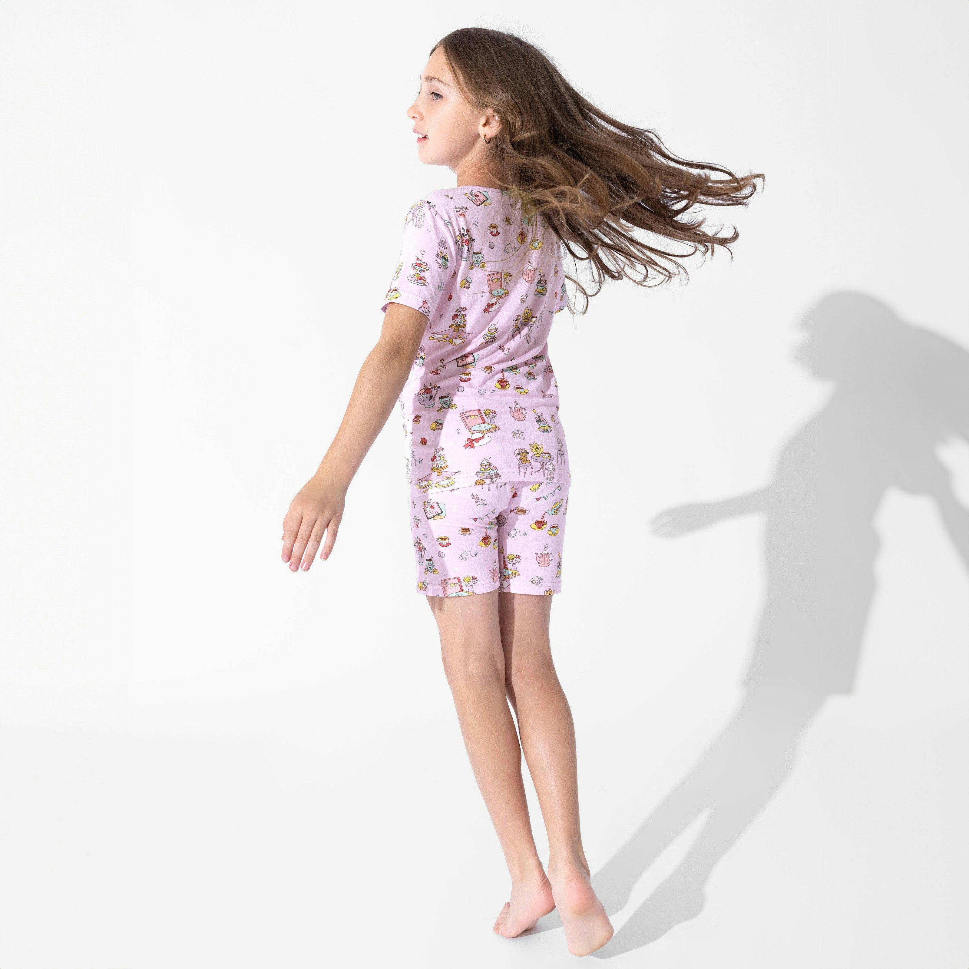 Tea Party Kids Pajama Short Set
