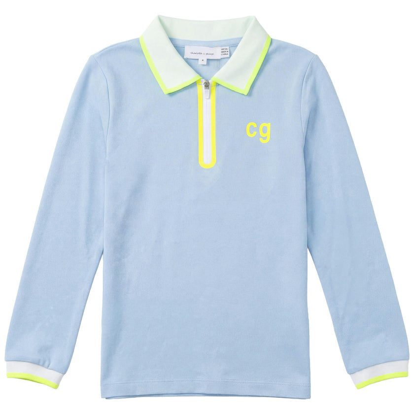 Contrast Trim Polo Top