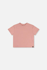 Heavy Jersey Wide Short Sleeve T-Shirt Pink